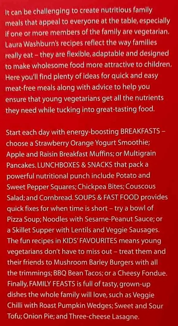 VEGETARIAN FOOD FOR KIDS - Laura Washburn